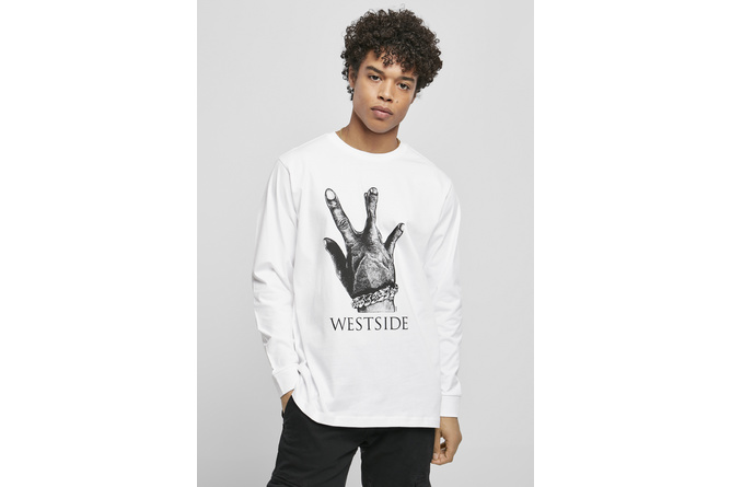 Pull col rond Westside Connection 2.0 blanc