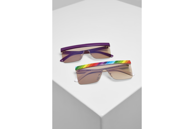 Lot de 2 lunettes de soleil Pride multicolor/violet