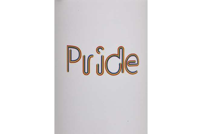 Trinkflasche Pride weiß