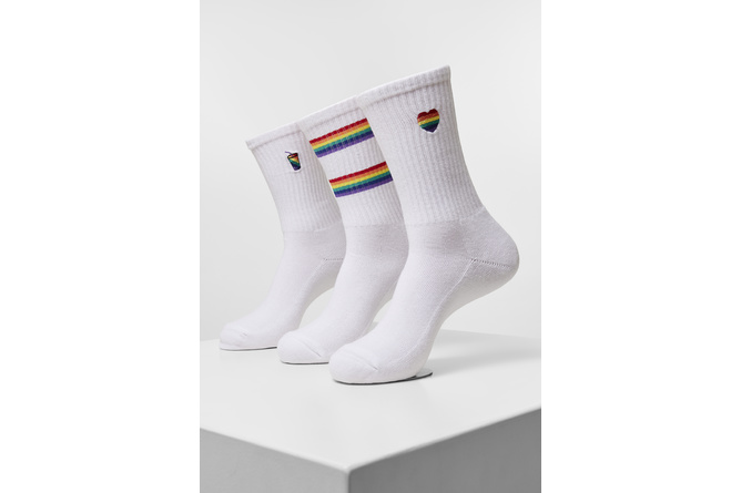 Socks Pride Icons 3-pack white