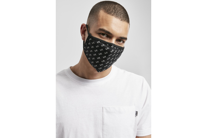 Lot de 2 masques de protection LIT Cotton noir