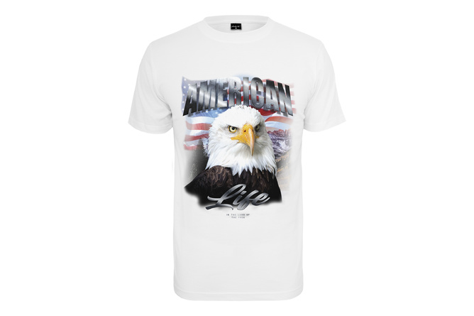 T-shirt American Life Eagle bianco