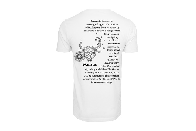 T-shirt Astro Taurus / Taureau blanc
