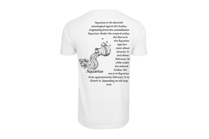 T-shirt Astro Aquarius / Aquario bianco