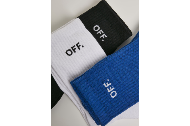 Socken OFF 3-Pack blau/schwarz/weiß