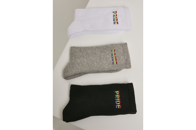 Socken Pride 3-Pack weiß/grau/schwarz