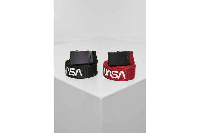 Cinturón 2-Pack NASA extra largo negro/rojo