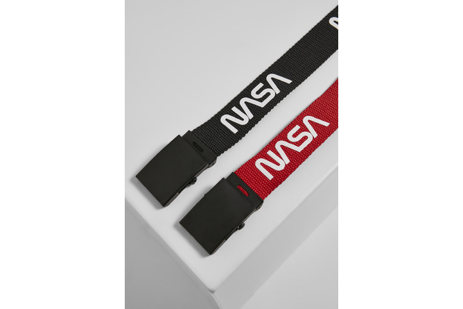 Gürtel 2-Pack NASA extra lang schwarz/rot