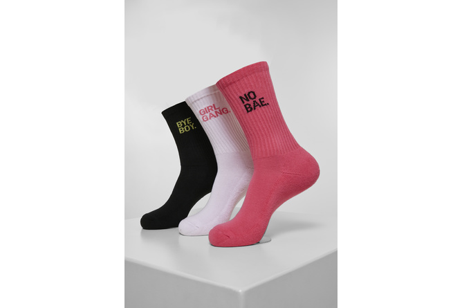 Socks Girl Gang 3-pack pink/white/black