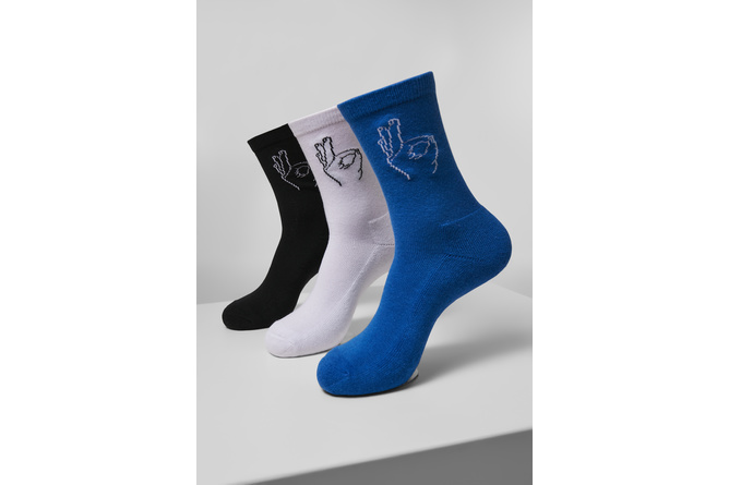 Socken Salty 3-Pack schwarz/weiß/blau