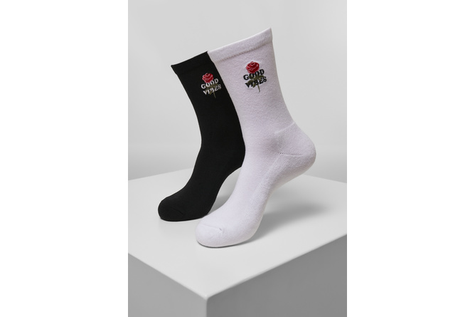 Socks Good Vibes 2-pack black/white