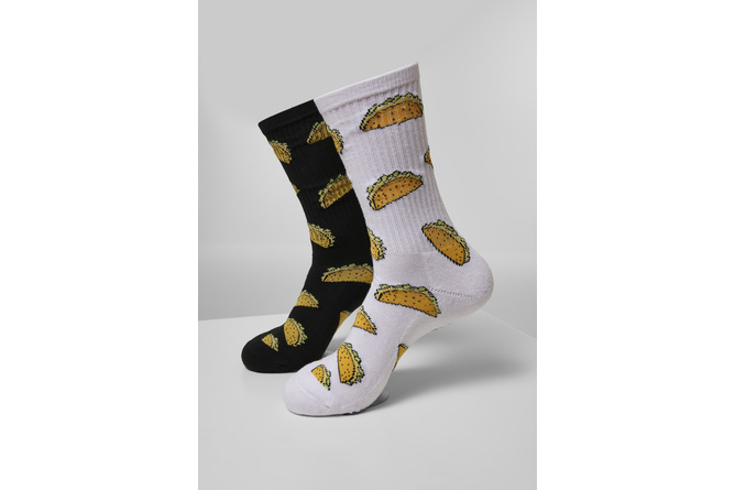 Socken Taco 2-Pack weiß/schwarz