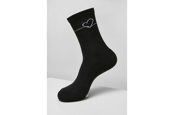 Socken Heart Oneline 3-Pack schwarz/weiß/mandarine