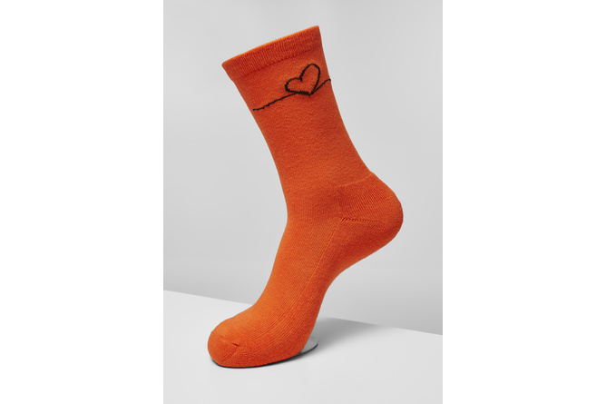 Socken Heart Oneline 3-Pack schwarz/weiß/mandarine
