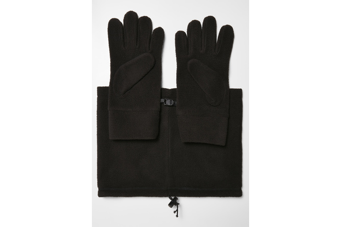 Fleece Set Pray Halswärmer + Handschuhe schwarz