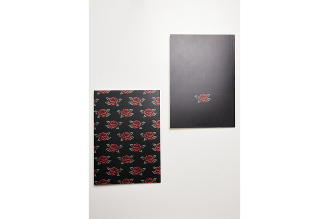 Exercise Book Roses 2-pack black/red