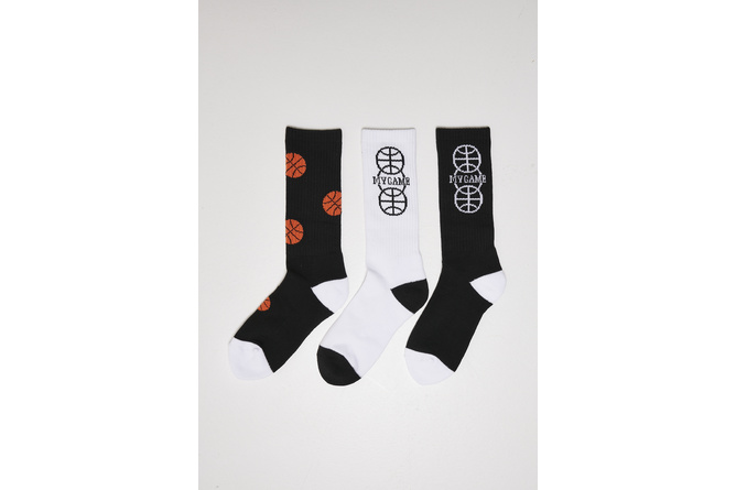 Socken Ballin 3 – Pack schwarz/weiß/orange