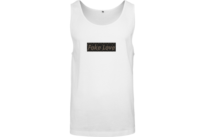 Camiseta de tirantes Fake Love blanca