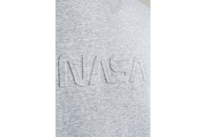 Sweater Rundhals / Crewneck Embossed NASA Worm grau