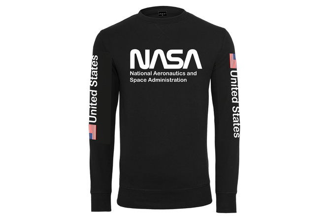 Pull col rond NASA US noir