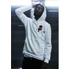 Hoodie Embroidered Rose white