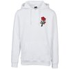Hoodie Embroidered Rose white