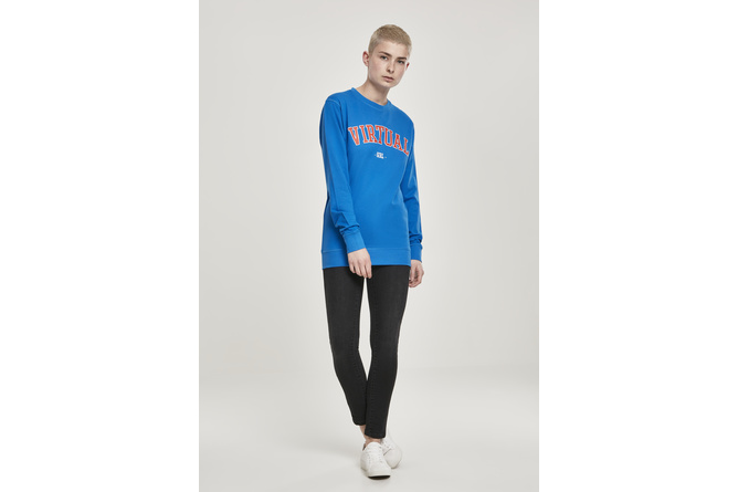 Crewneck Sweater Virtual Girl Ladies cobalt blue