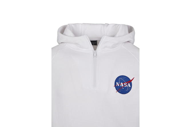 Sweat à capuche NASA Chest EMB blanc