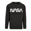 Crewneck Sweater NASA Wormlogo Rocket Tape black