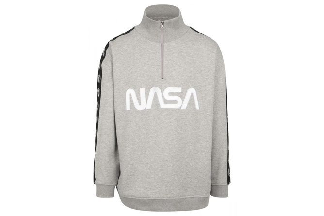 Troyer Sweater NASA Wormlogo Astronaut heather grau
