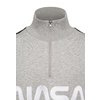 Pull col zippé NASA Wormlogo Astronaut gris clair