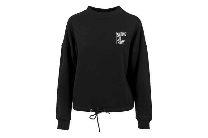 Sweater Rundhals / Crewneck Waiting For Friday Damen schwarz