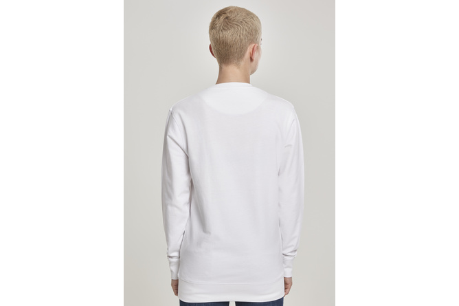 Pull col rond Local Planet femme blanc