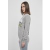 Pull col rond Local Planet femme gris clair