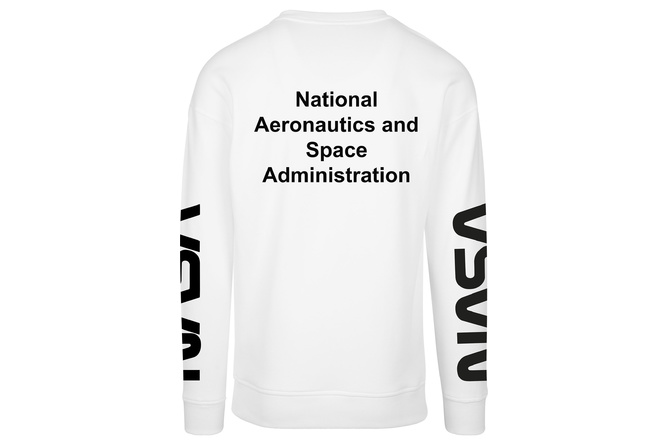 Pull col rond NASA blanc