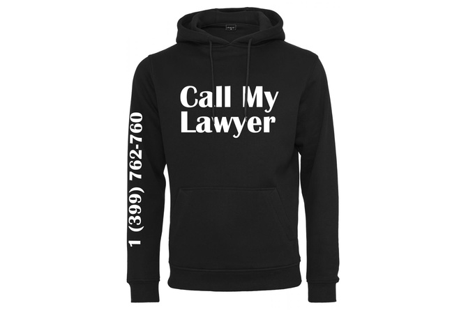 Sudadera Call My Lawyer Negro