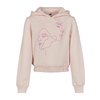 Hoody Cropped One Line bambini pink