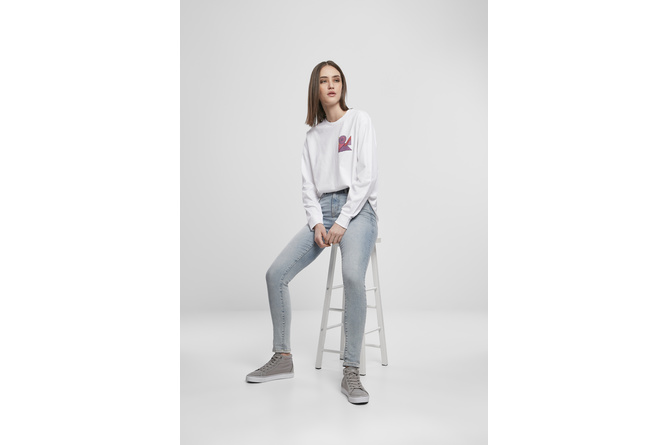 Crewneck Longsleeve Abstract Colour Ladies white