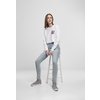 Pull col rond Abstract Colour femme blanc