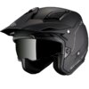 MT Helmets Jethelm KRE+ Schwarz Doppel-D Verschluss klar
