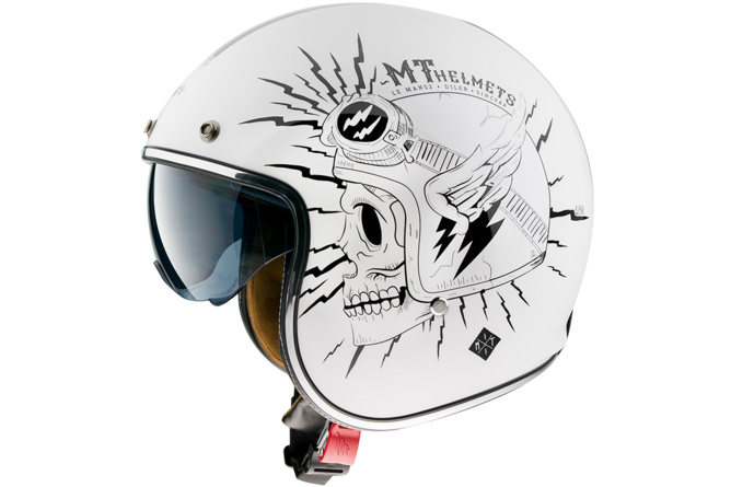 Jet / Open Face Helmet MT Le Mans 2 SV Diler white glossy