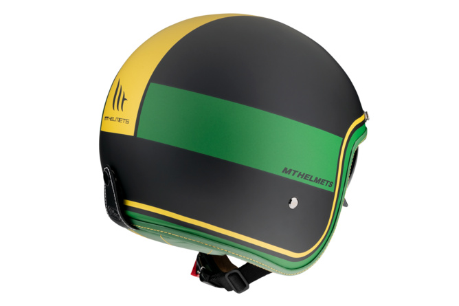 Casco jet MT Le Mans 2 SV Tant nero / giallo / verde opaco