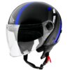 Jet / Open Face Helmet MT Street Scope black / blue glossy