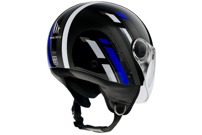 Jet / Open Face Helmet MT Street Scope black / blue glossy