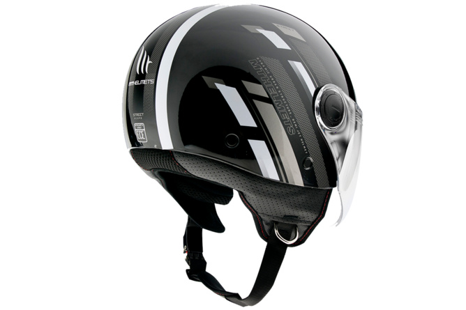 Jet / Open Face Helmet MT Street Scope black / grey glossy