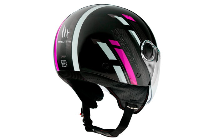 Jet / Open Face Helmet MT Street Scope black / pink glossy