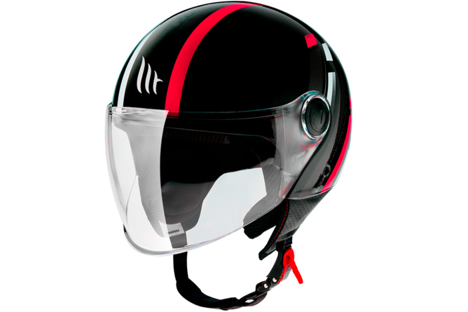 Jet / Open Face Helmet MT Street Scope black / red glossy