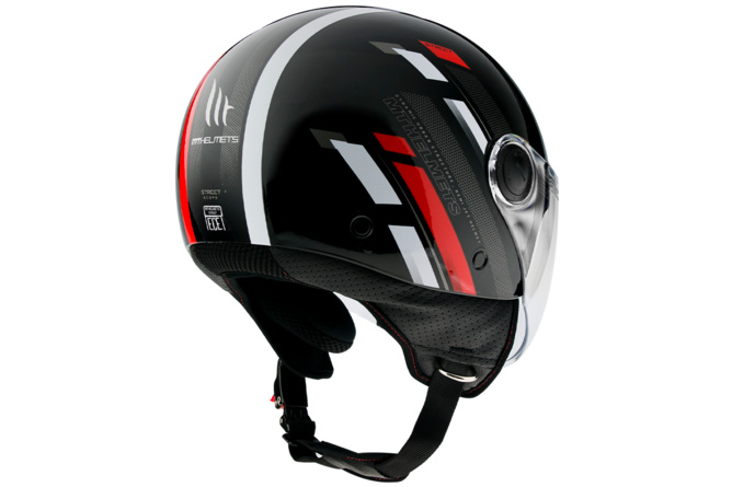 Jet / Open Face Helmet MT Street Scope black / red glossy