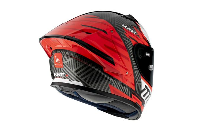 Casque intégral MT Helmets KRE+ Carbon Brush A5 rouge