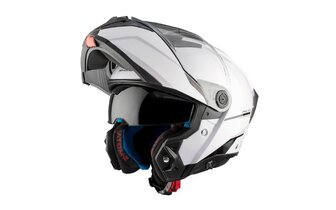 Casco modulare MT Helmets Atom 2 SV bianco lucido